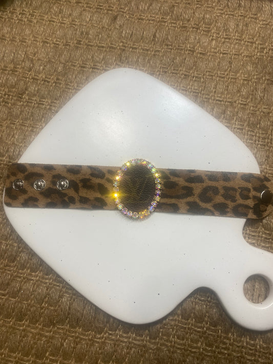 Upcycled LV Soft Cuff Bracelet