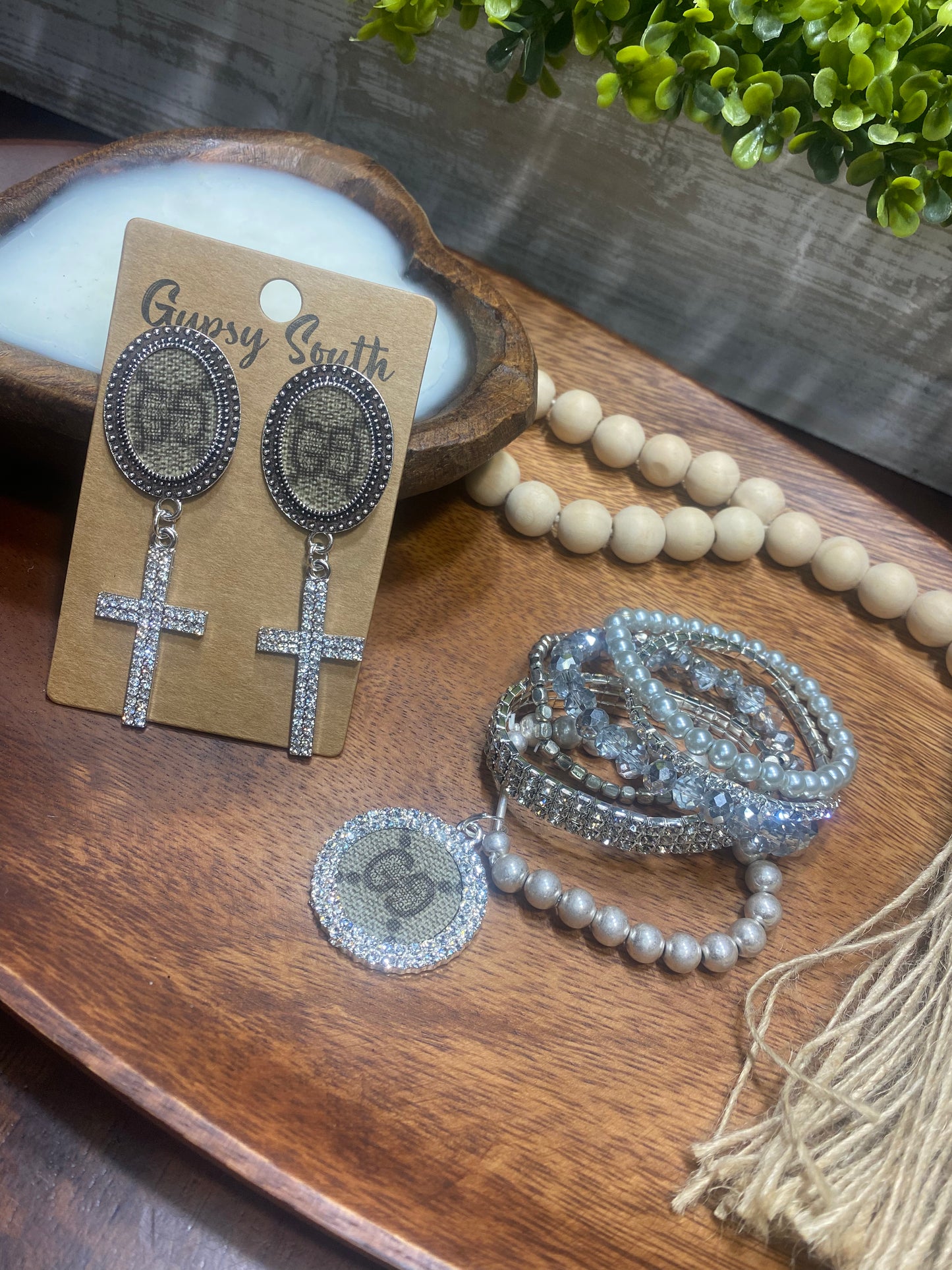 Upcycled GG Silver Bracelet Stack