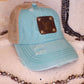 Upcycled LV Baseball Hat- Teal