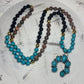 Multi Color Natural Stone Necklace with Pendant