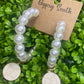 Upcycled GG Ivory Boujie Pearl Hoops