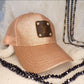 Upcycled LV Ponytail Hat -Rose Gold Glitter