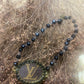 Upcycled LV Black Crystal Necklace
