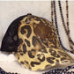 Upcycled LV Criss Cross Hat- Cheetah