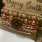 Upcycled LV Pink and Gold Bracelet Stack