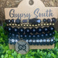 Upcycled GG Black and Gold Bracelet Stack