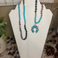 Multi Color Natural Stone Necklace with Pendant