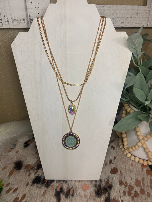 Upcycled Tiffany GG 3 Layer Gold Necklace