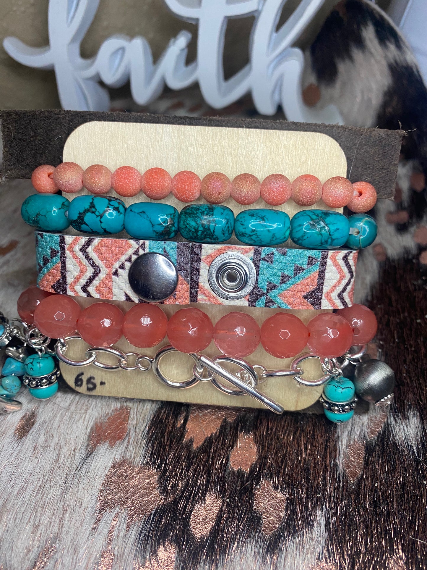 Upcycled LV Gypsy Bracelet Stack