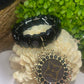 Upcycled LV Black Crystal Bracelet