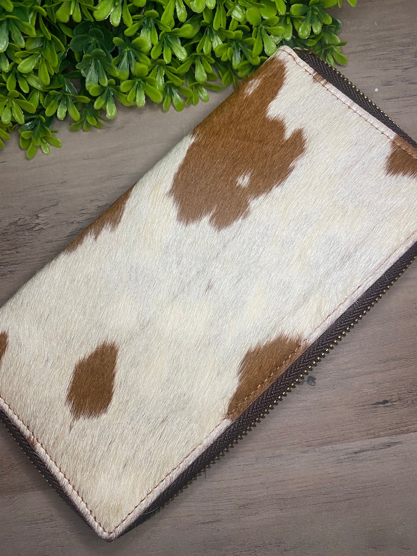 Cow print Zip Wallet- options