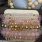 Upcycled LV Pretty Pink Bracelet Stack