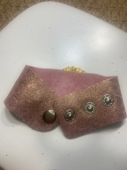 Upcycled LV Pink Shimmer Soft Cuff
