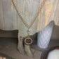Upcycled LV Charm Gold Necklace